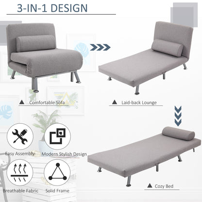 HOMCOM Adjustable Back Futon Sofa Chair