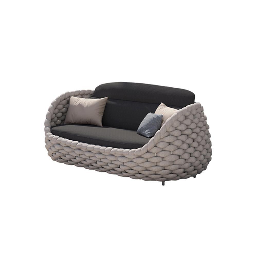 Marbella Textilene Rope Woven Outdoor Sofa Set, Grey | Weilai Concept