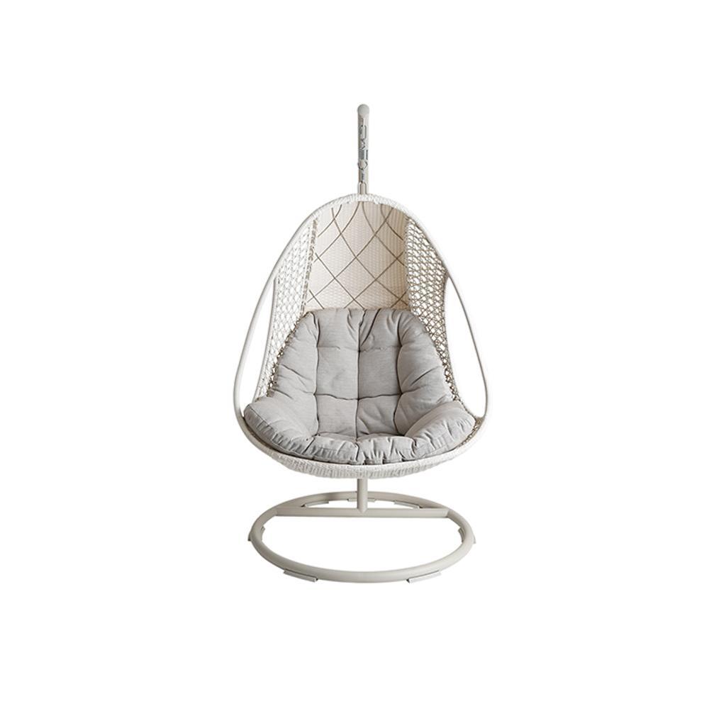 Pearl Rattan Garden Hanging Egg Chair with Stand, Garden Furniture Outdoor/Indoor | Weilai Concept