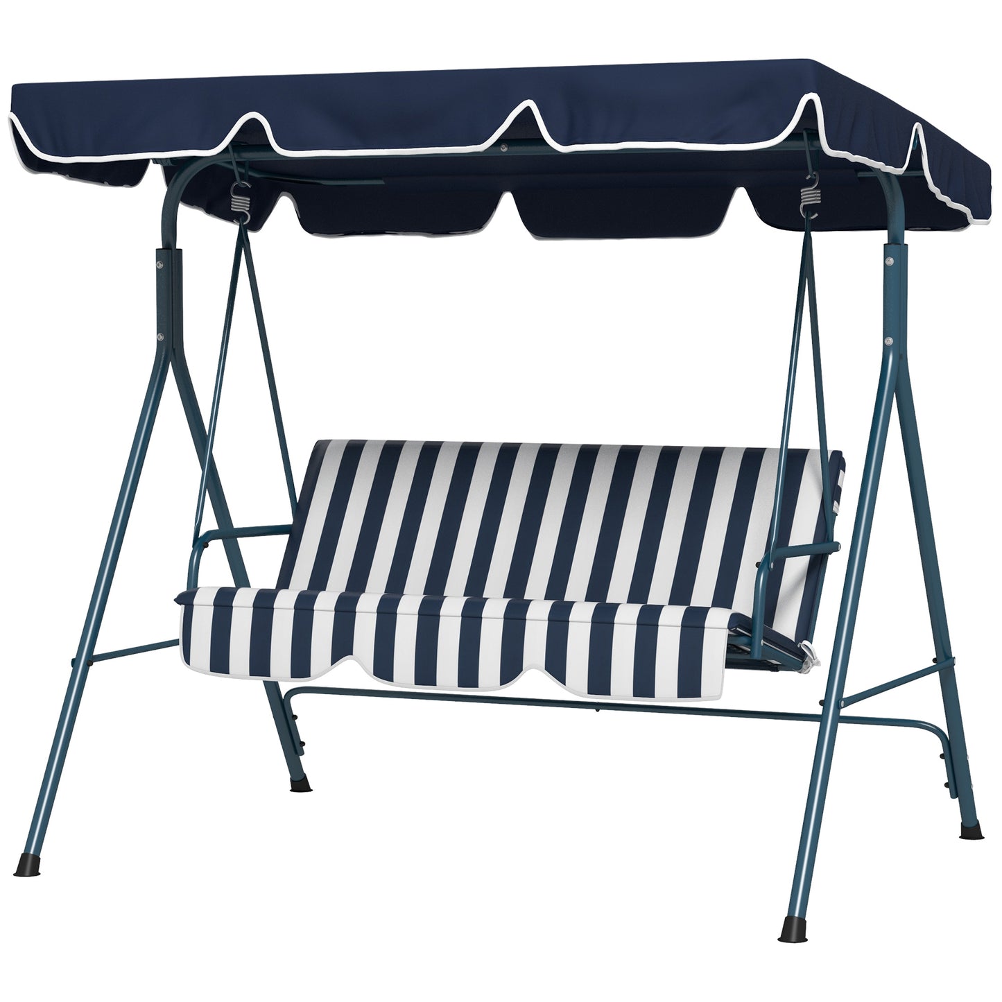 Outsunny Three-Seater Garden Swing Chair, with Adjustable Canopy